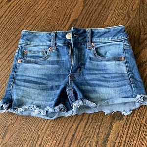 American Eagle Jean shorts sz 00 super stretch